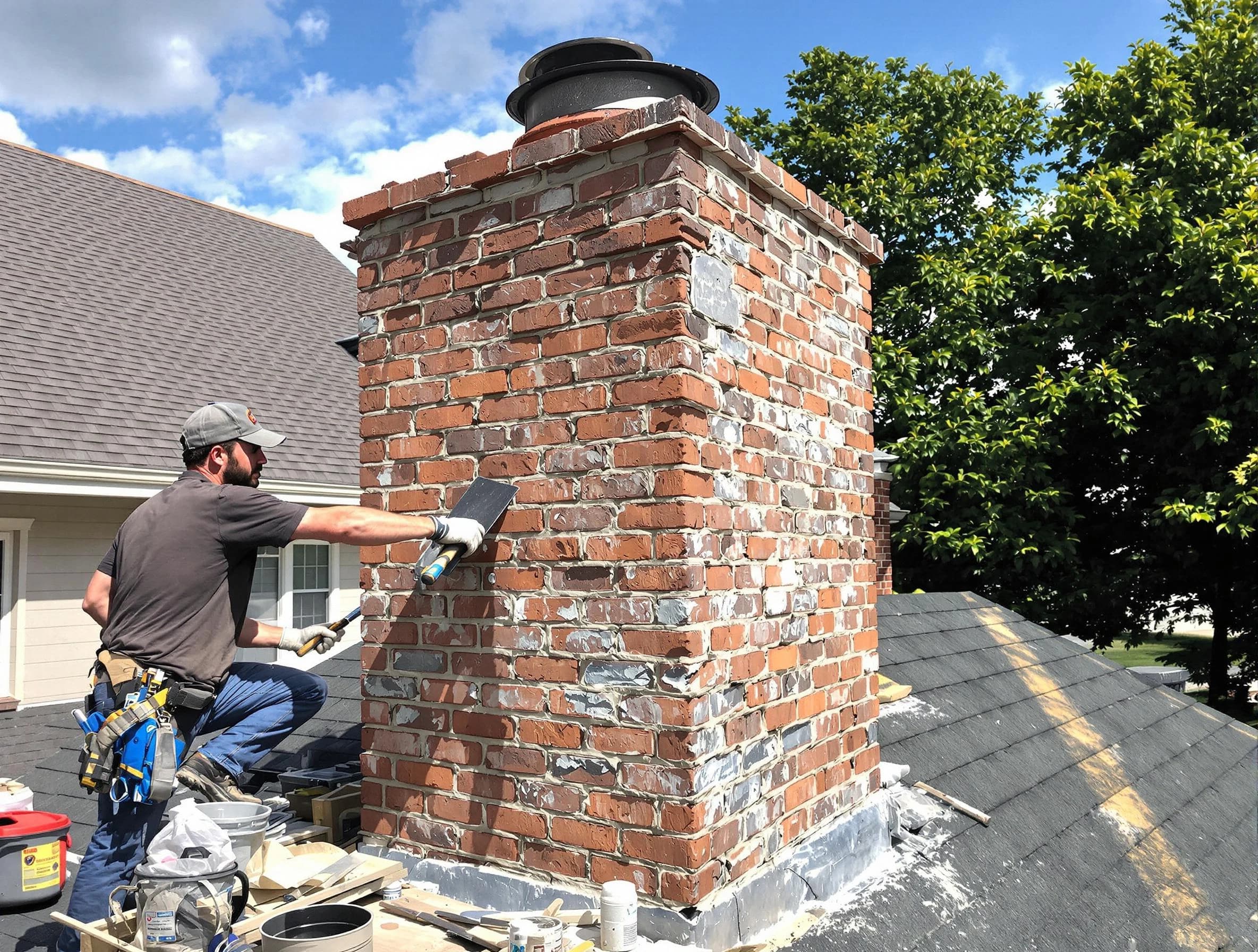 Completed chimney rebuild by Kaysville Chimney Sweep in Kaysville, UT