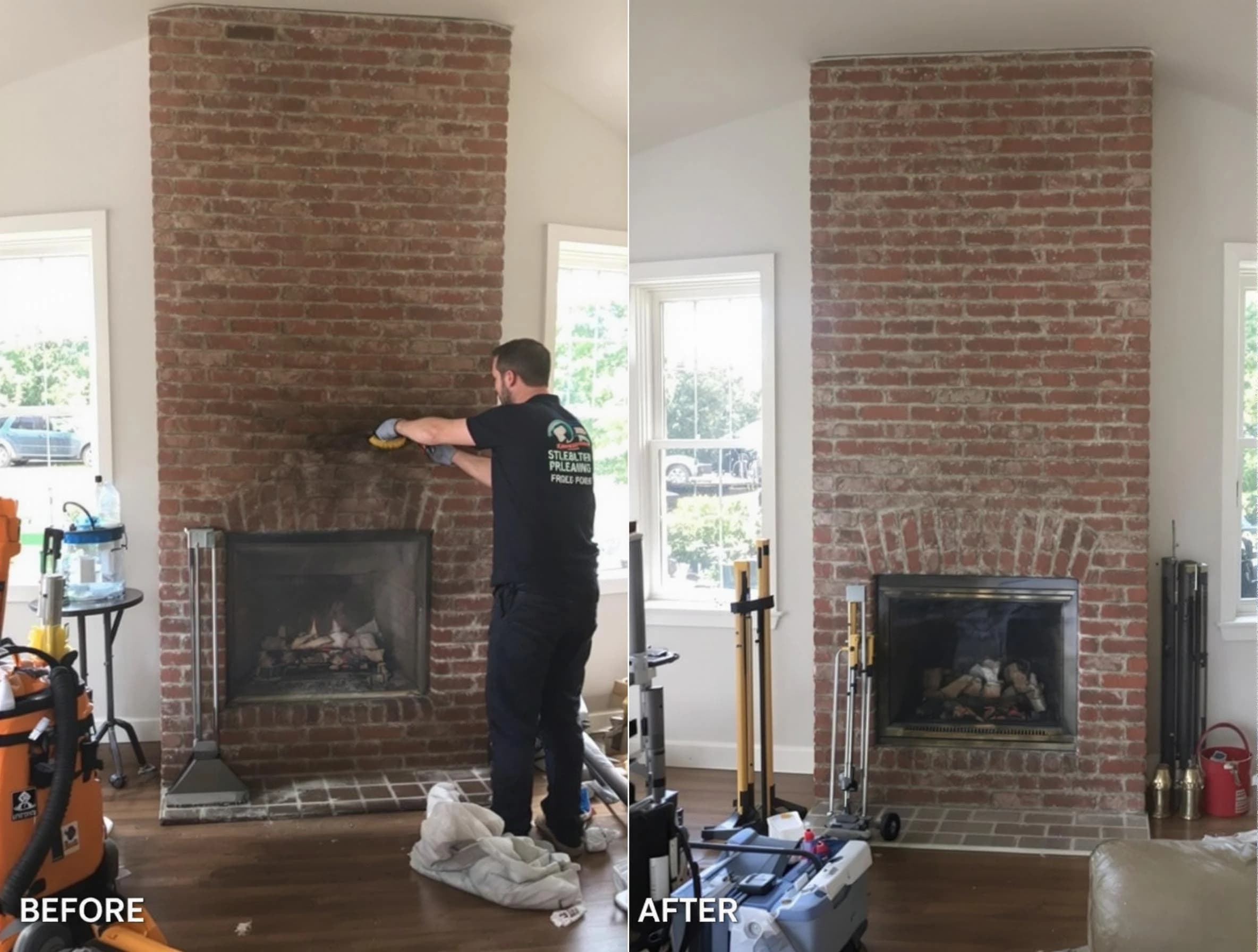 Finished chimney sweeping service by Kaysville Chimney Sweep in Kaysville, UT