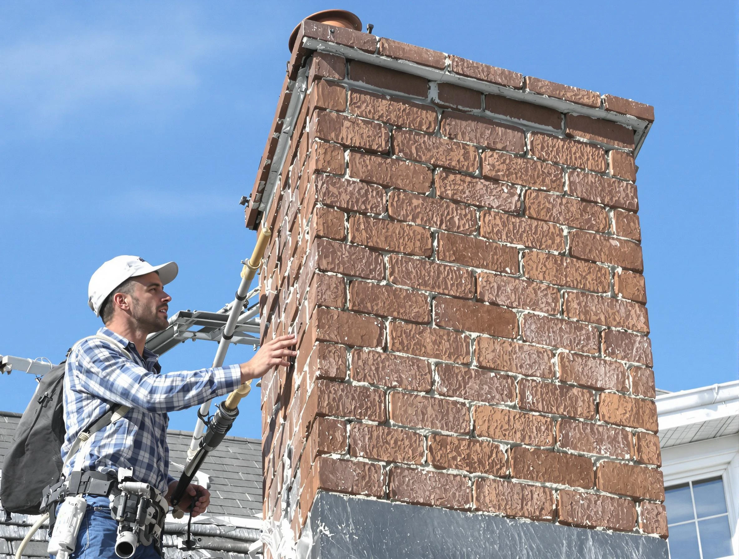 Brickwork for a chimney rebuild by Kaysville Chimney Sweep in Kaysville, UT