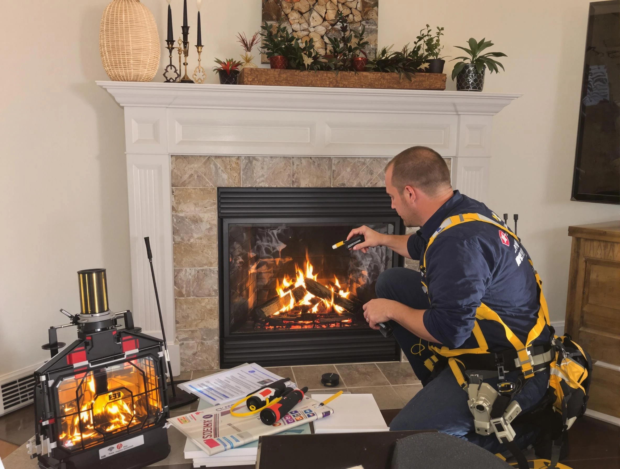 Safety-focused fireplace inspection by Kaysville Chimney Sweep in Kaysville, UT